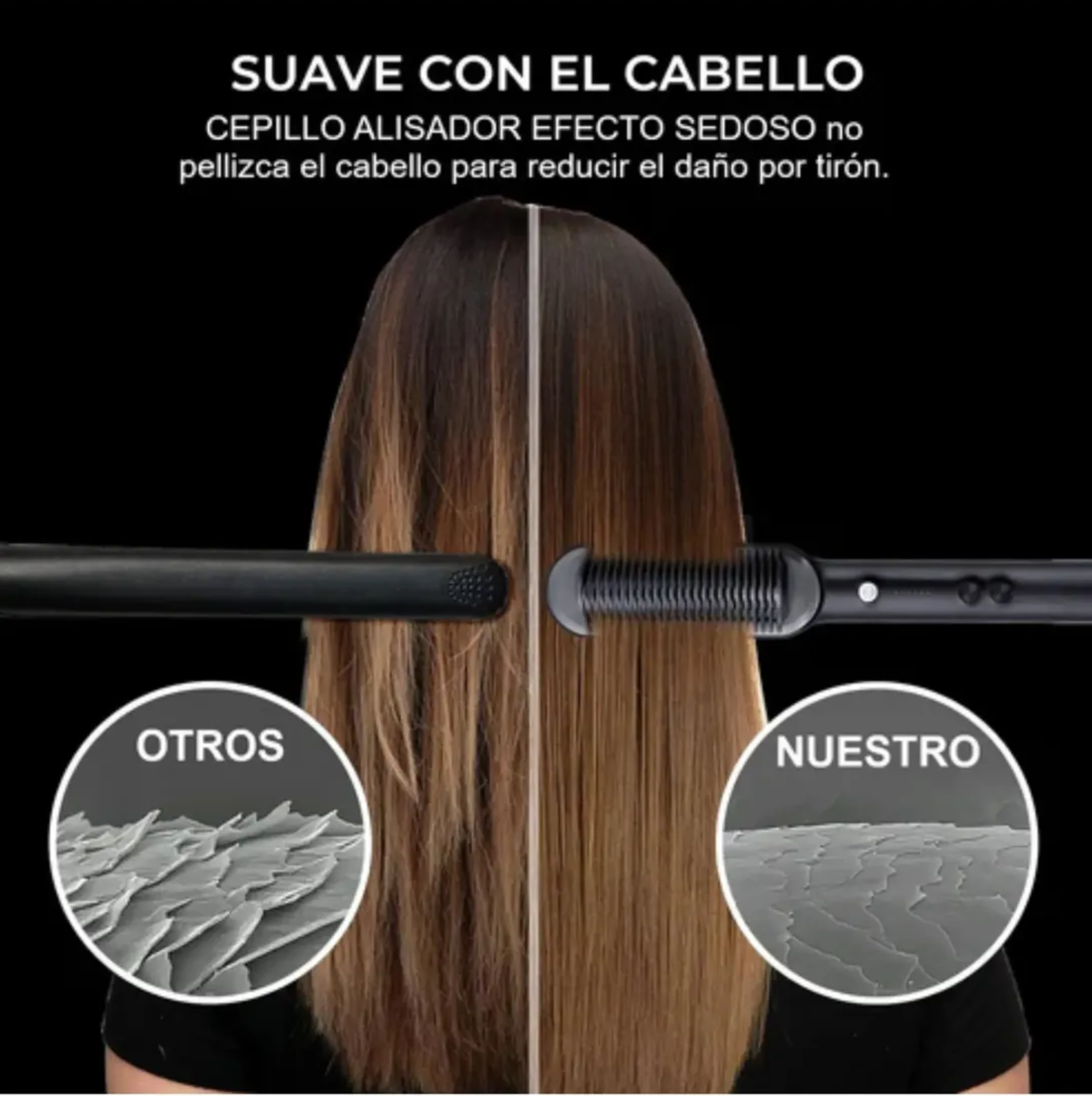 Cepillo Alisador de Cabello 2 en 1